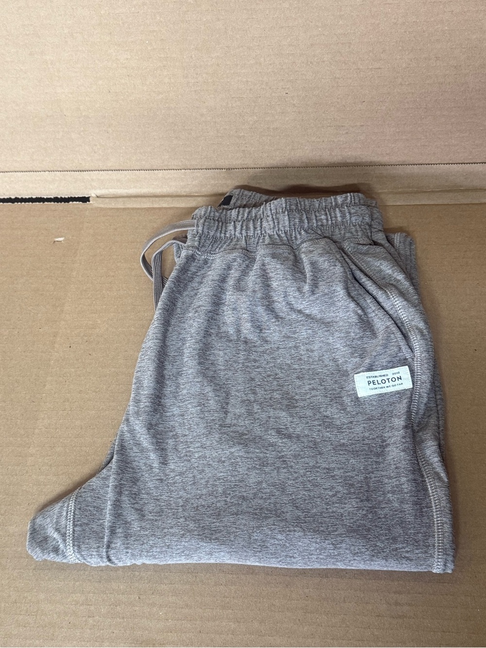 Peloton Women Light Gray Heather Drawstring Joggers